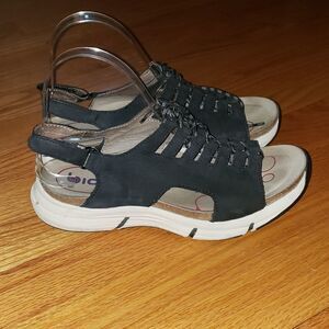 Bionica Black Leather sandals